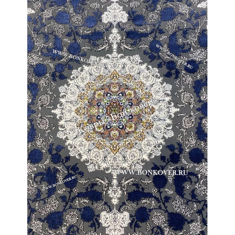 Турецкий Ковер Для Медальон Дизайн 30573 Синий