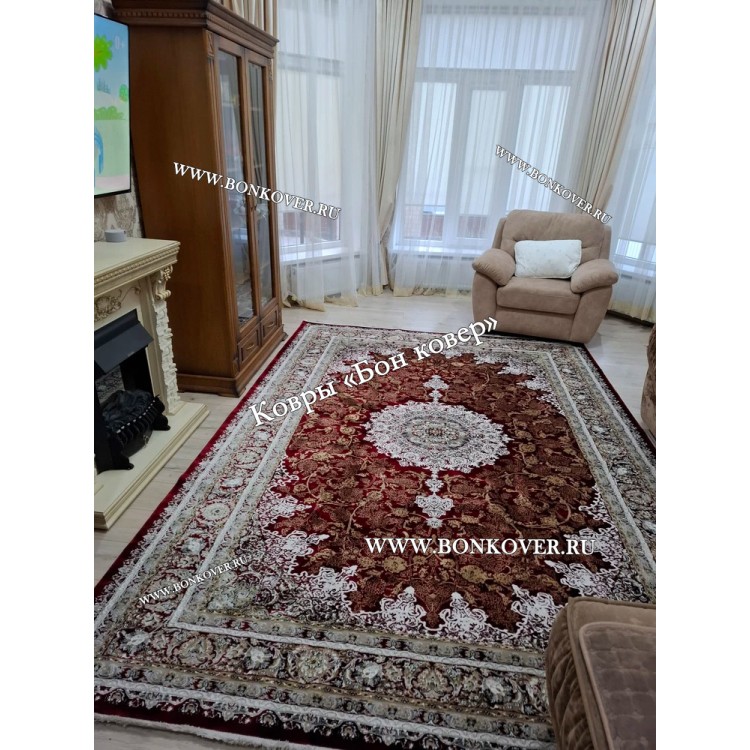 Турецкий Ковер Для Медальон Дизайн 30572 Красный