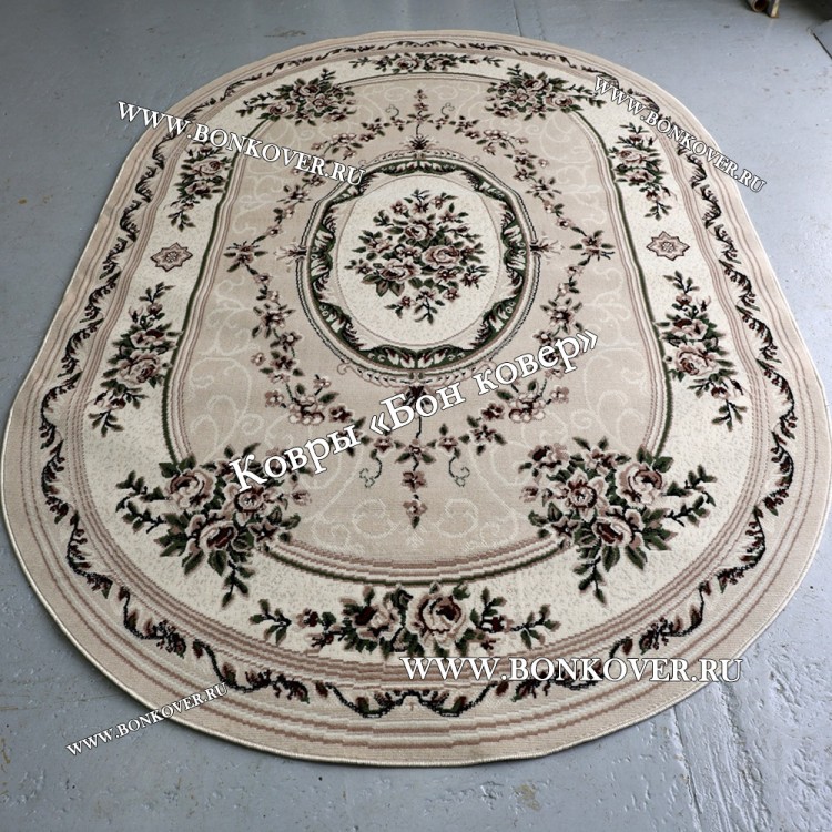 Ковер Лайт Карпет Дизайн 23893 Бежевый Овал