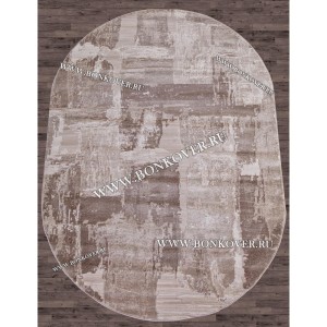 Турецкий Ковер Для Гостиной Дизайн 06 Бежево-Коричневый Овальный